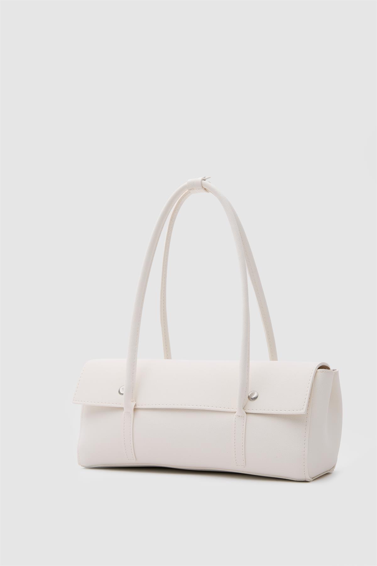 Mari Vintage Baget Çanta Krem
