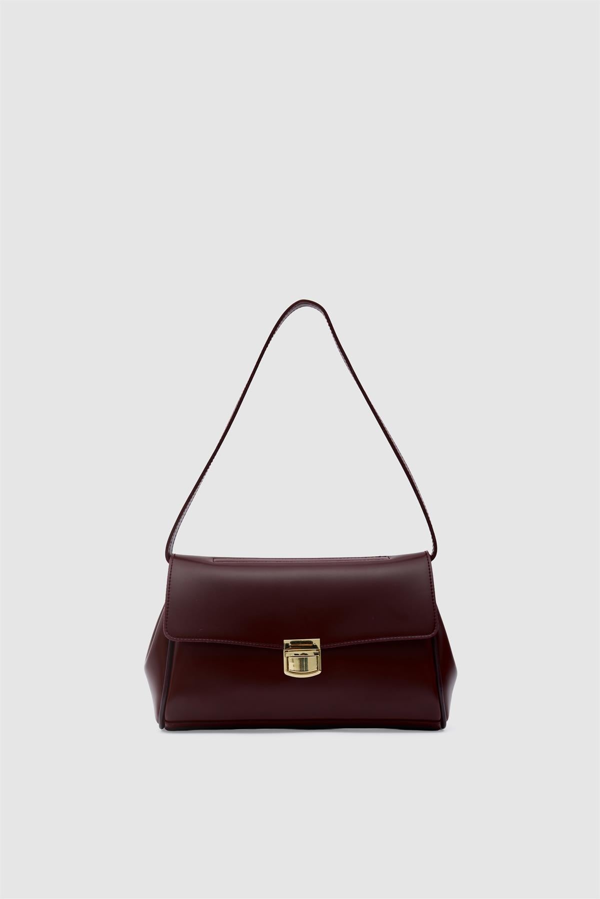 Lauren City Baget Çanta Bordo