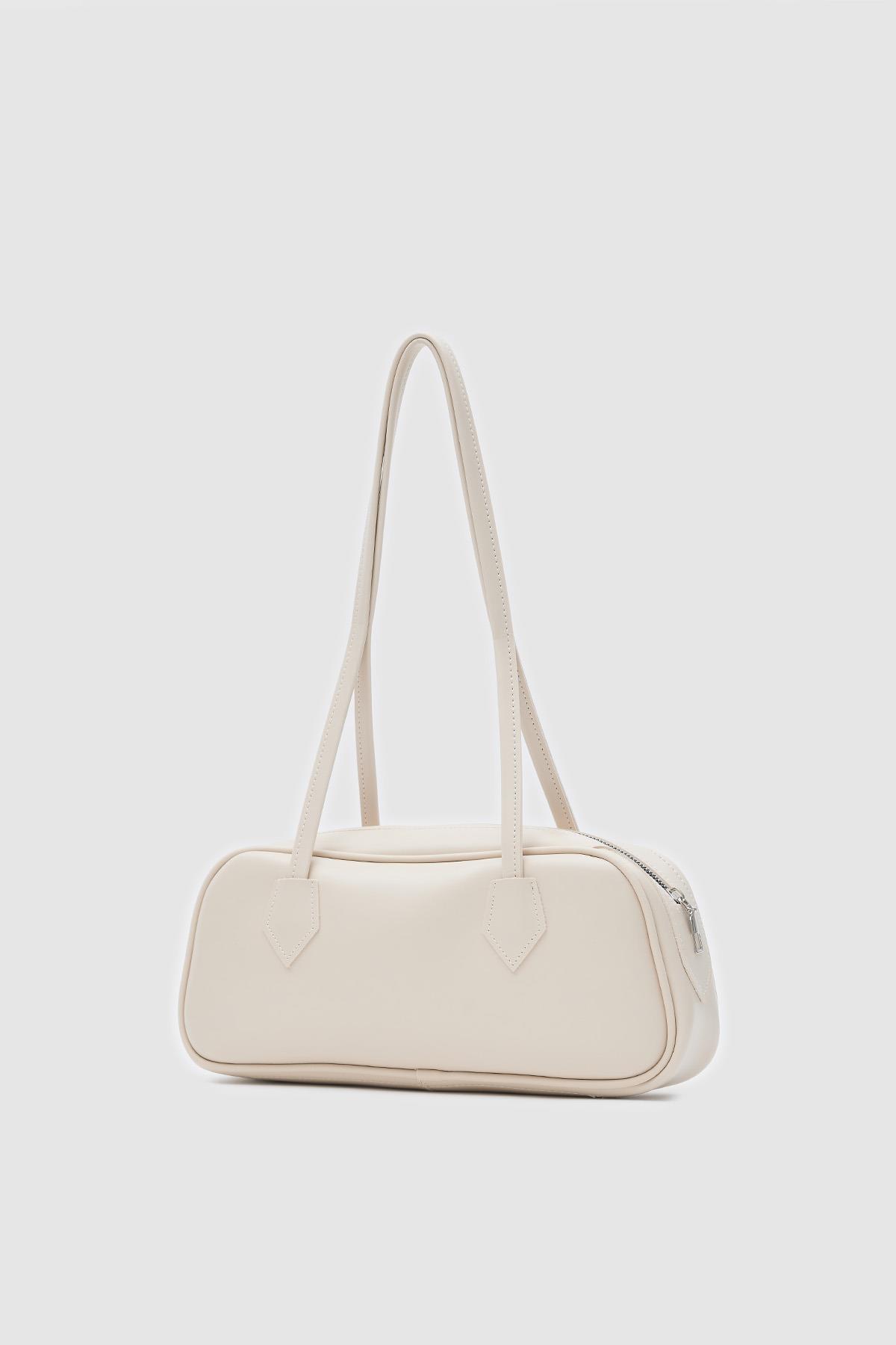 Boheme Vintage Baget Çanta Krem