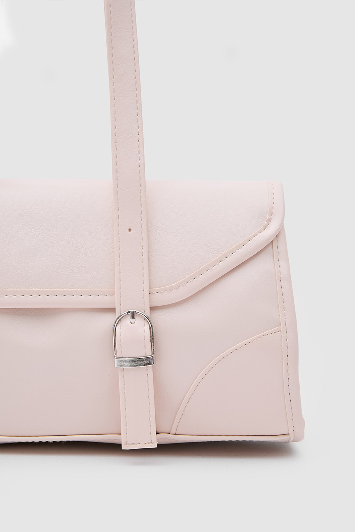 Lue Vintage Baget Çanta Pudra Pembe