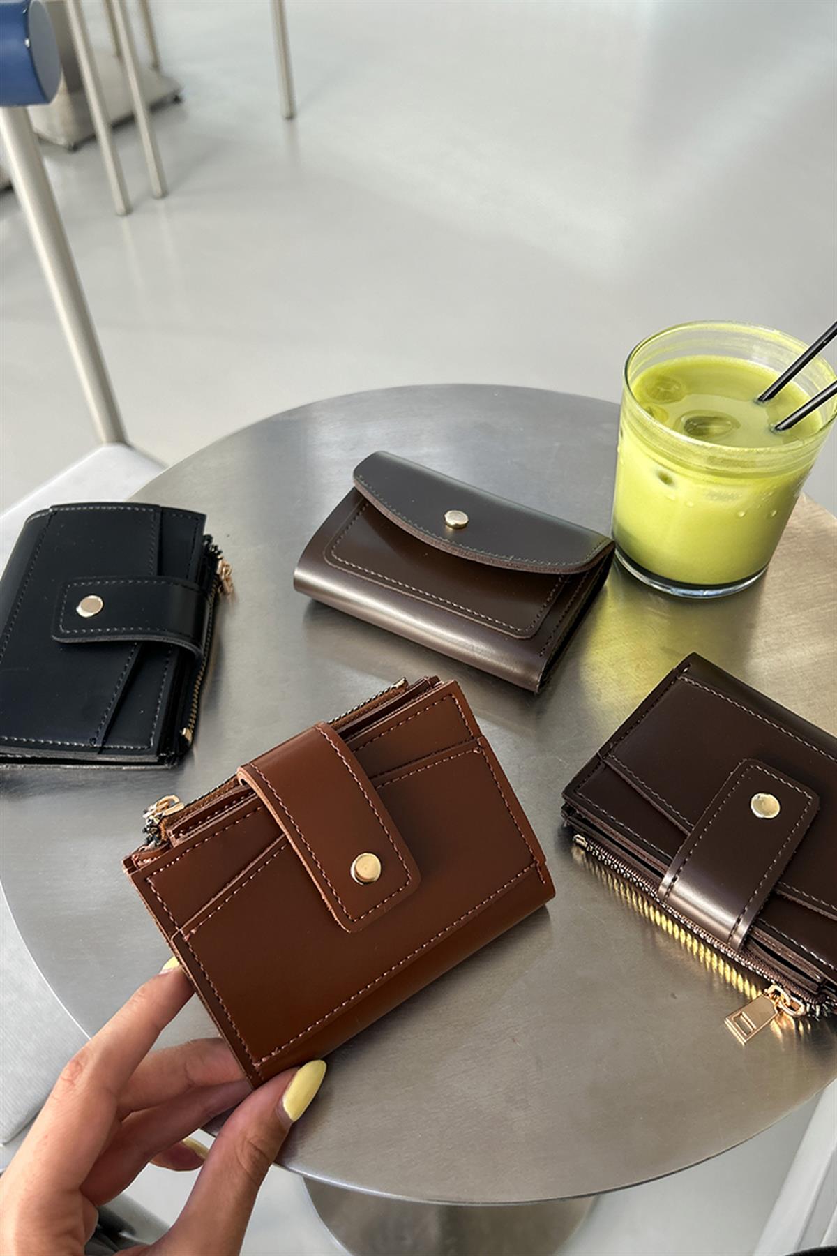 Payer Çıtçıtlı Kadın Cüzdan Bordo