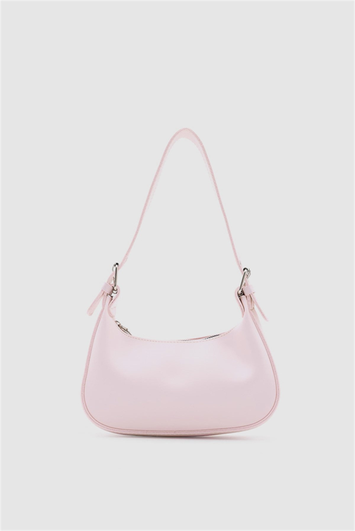 Muse Oval Baget Çanta Pudra Pembe