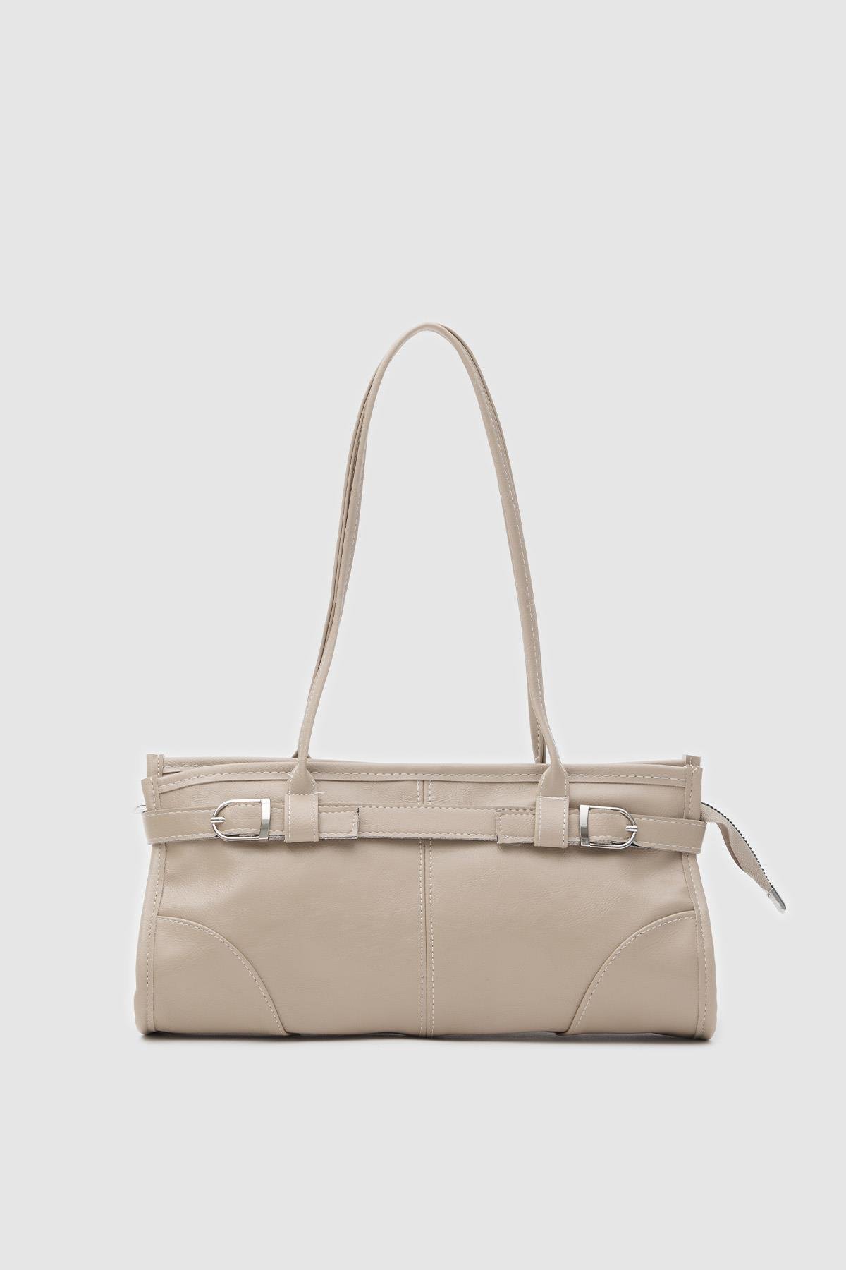 Enyola Vintage Baget Çanta Bej
