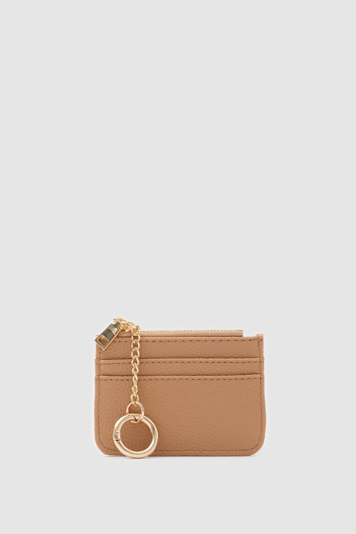 Nook Fermuarlı Charm Kartlık Camel