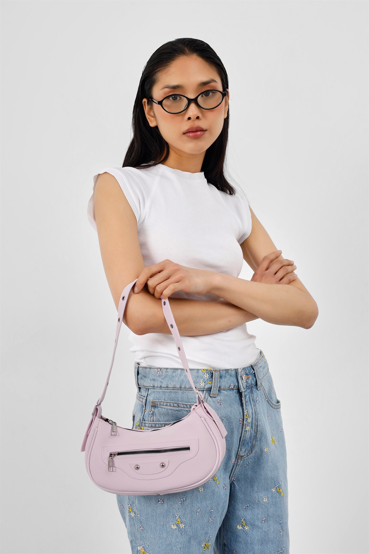 Sandy 90s Retro Baget Çanta Sakura Pembe