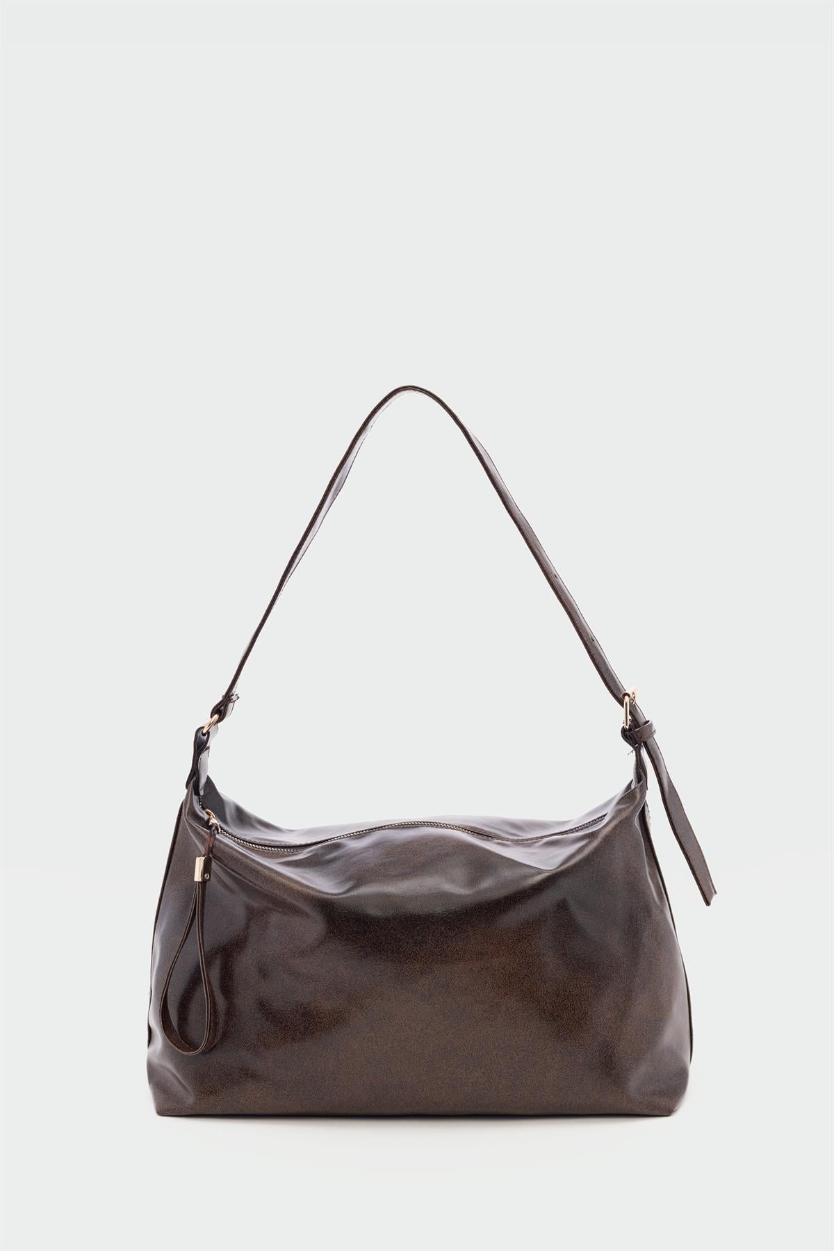 Gabrielle Salaş Omuz Çantası Kahve