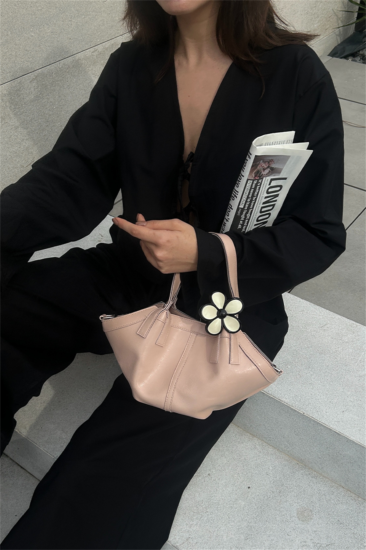 Bomin El ve Çapraz Çanta Pembe