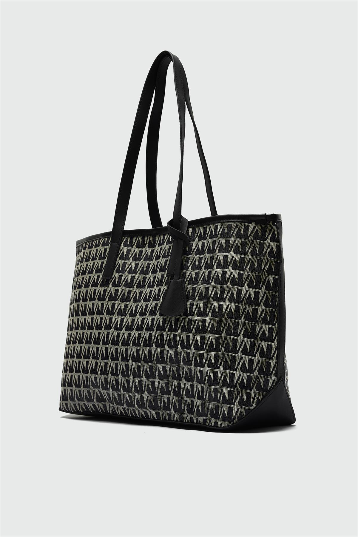 Michelle Monogram Omuz Çantası Siyah