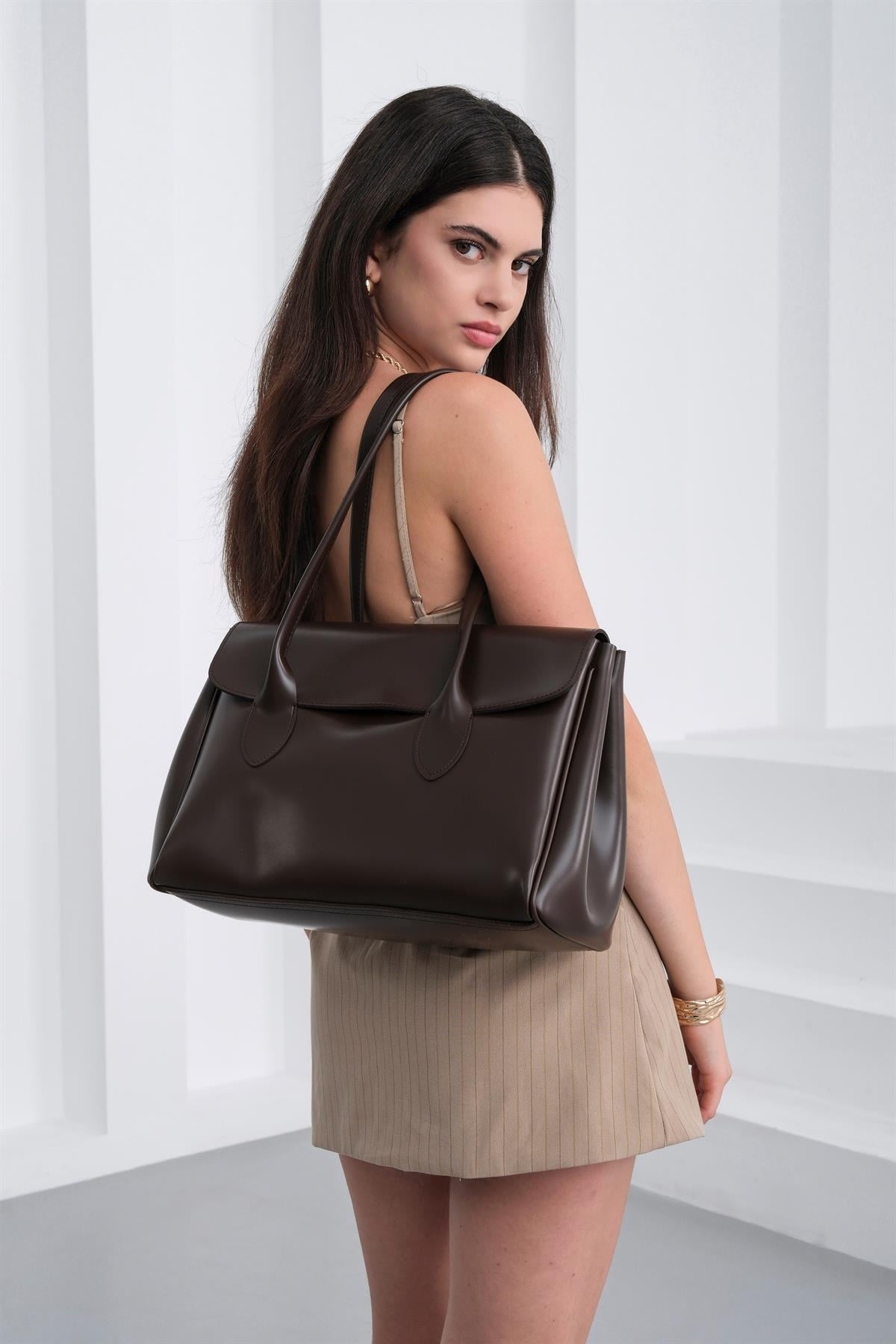 Lonn Large Evrak Çantası Acı Kahve