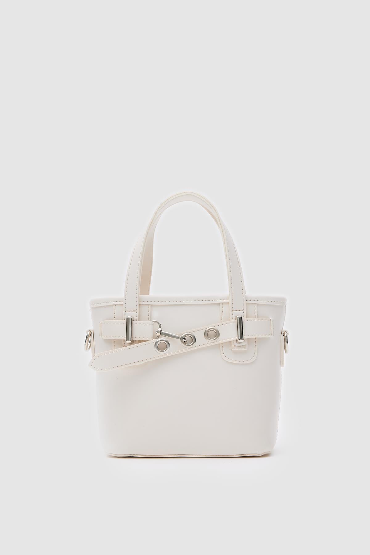 Papillon Vintage Çapraz Çanta Krem