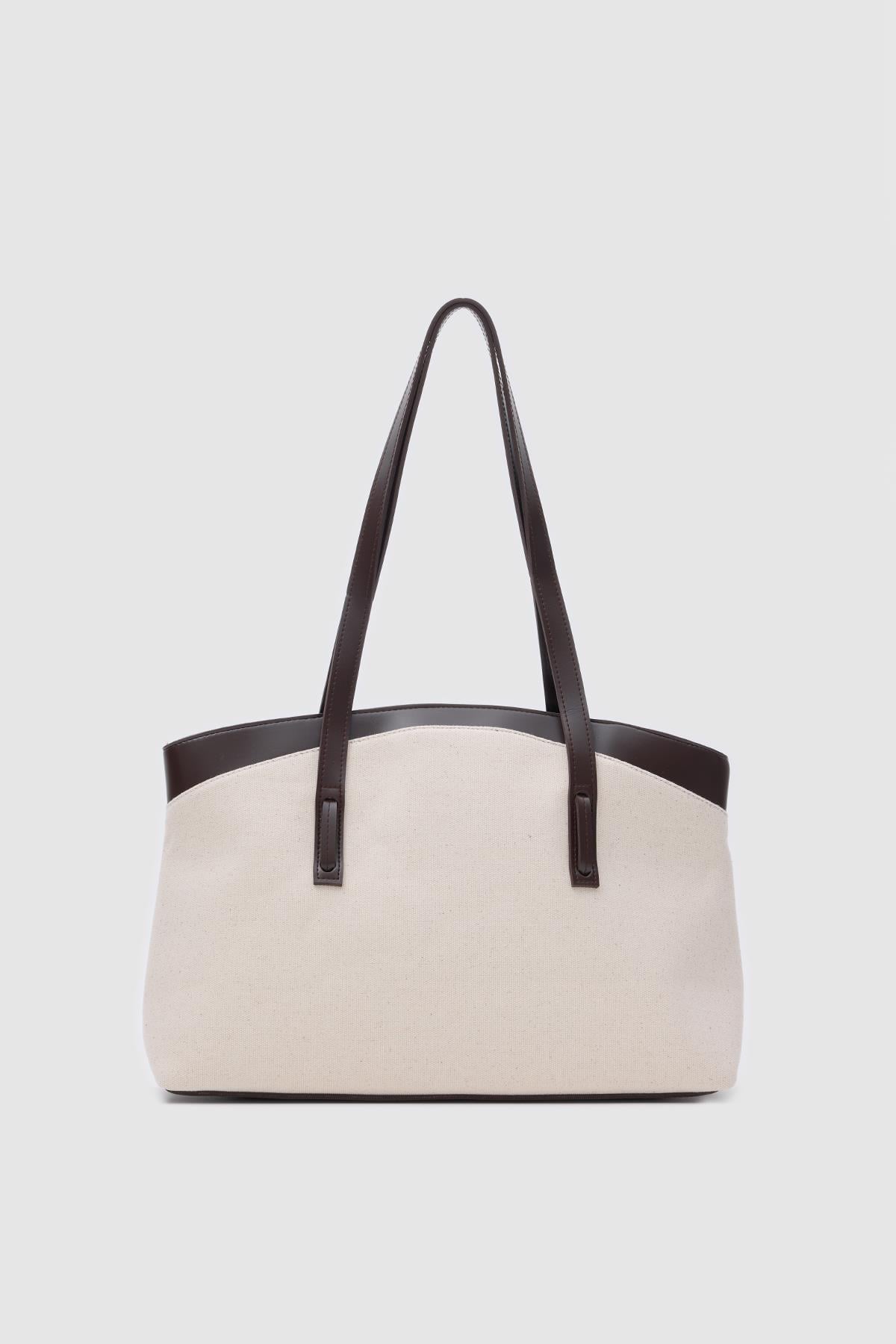 Citta Kanvas Tote Bag Kahverengi