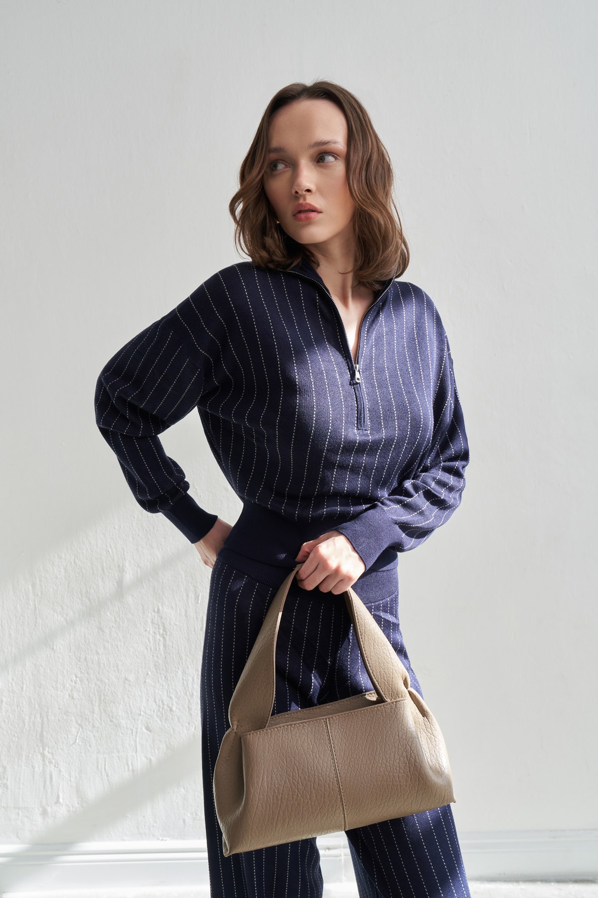 Duffle Basic Omuz Çantası Vizon