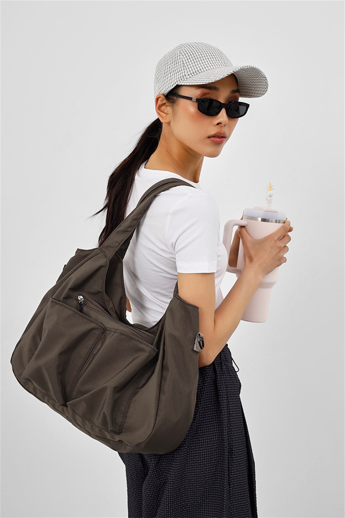 Baia Teknik Kumaş Günlük Spor Çanta Mocha