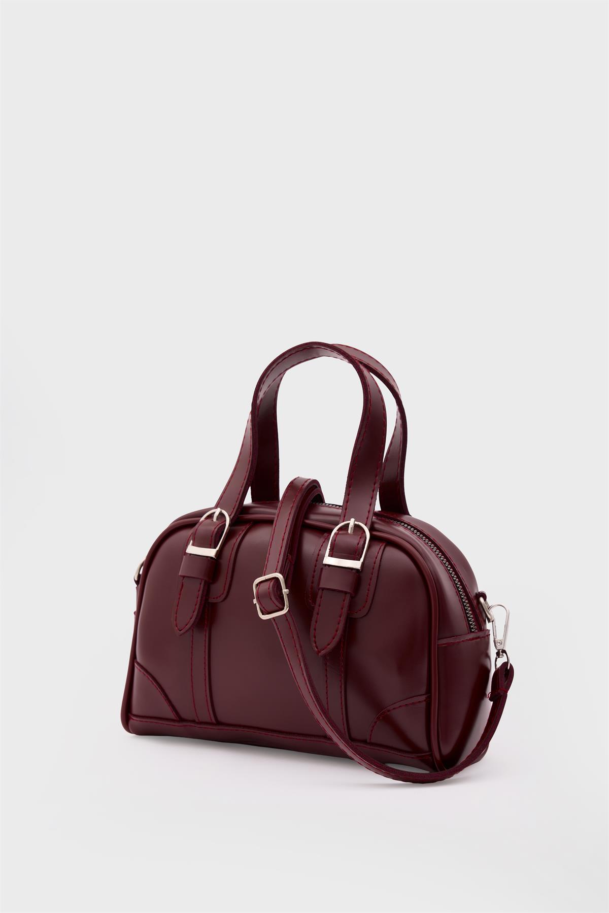 Peggy Oval Çapraz Çanta Bordo