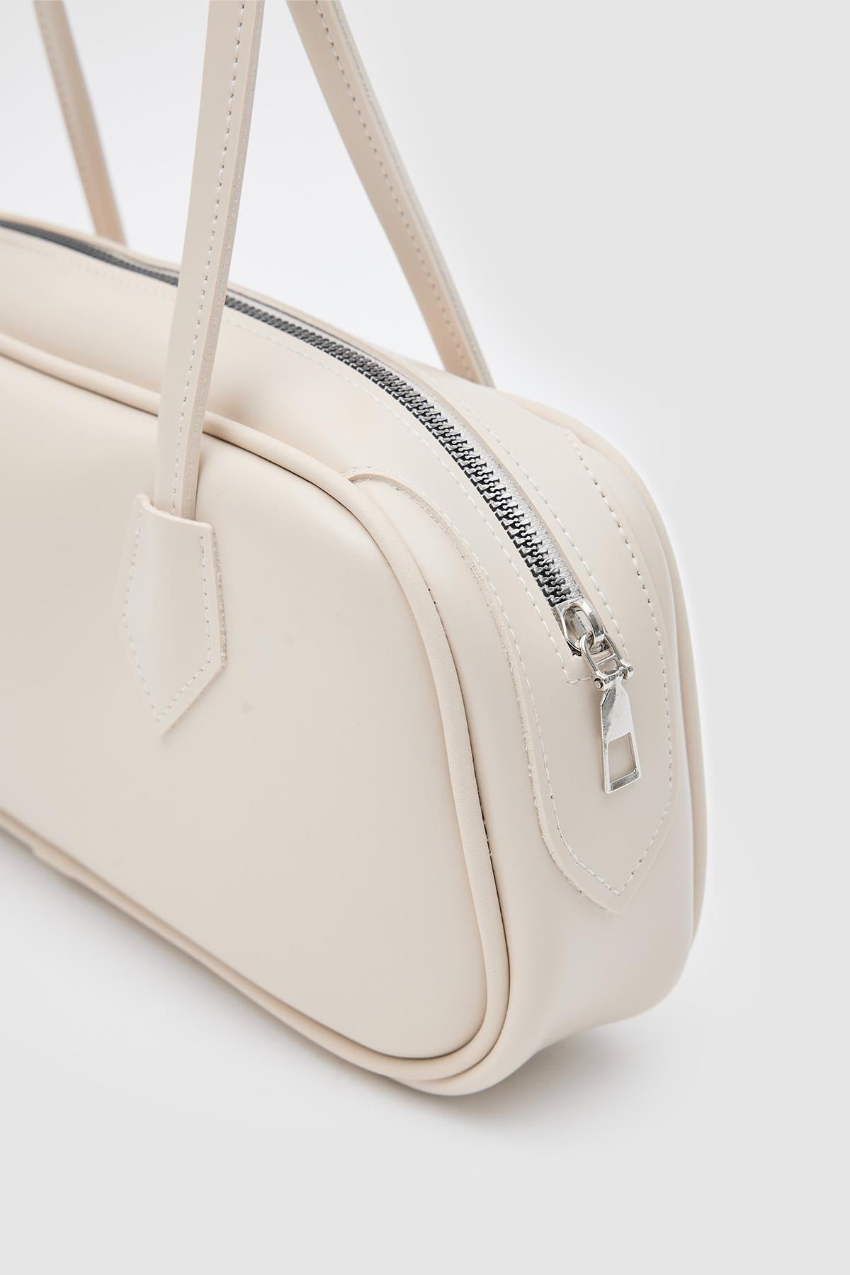 Boheme Vintage Baget Çanta Krem