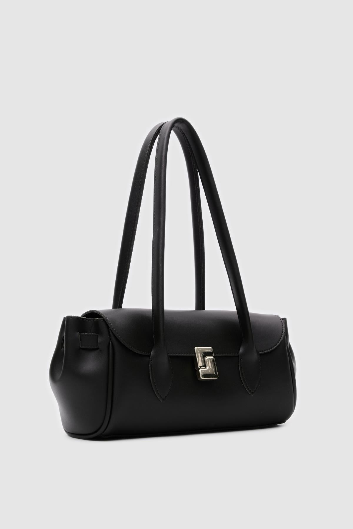 Lia Vintage Baget Çanta Siyah