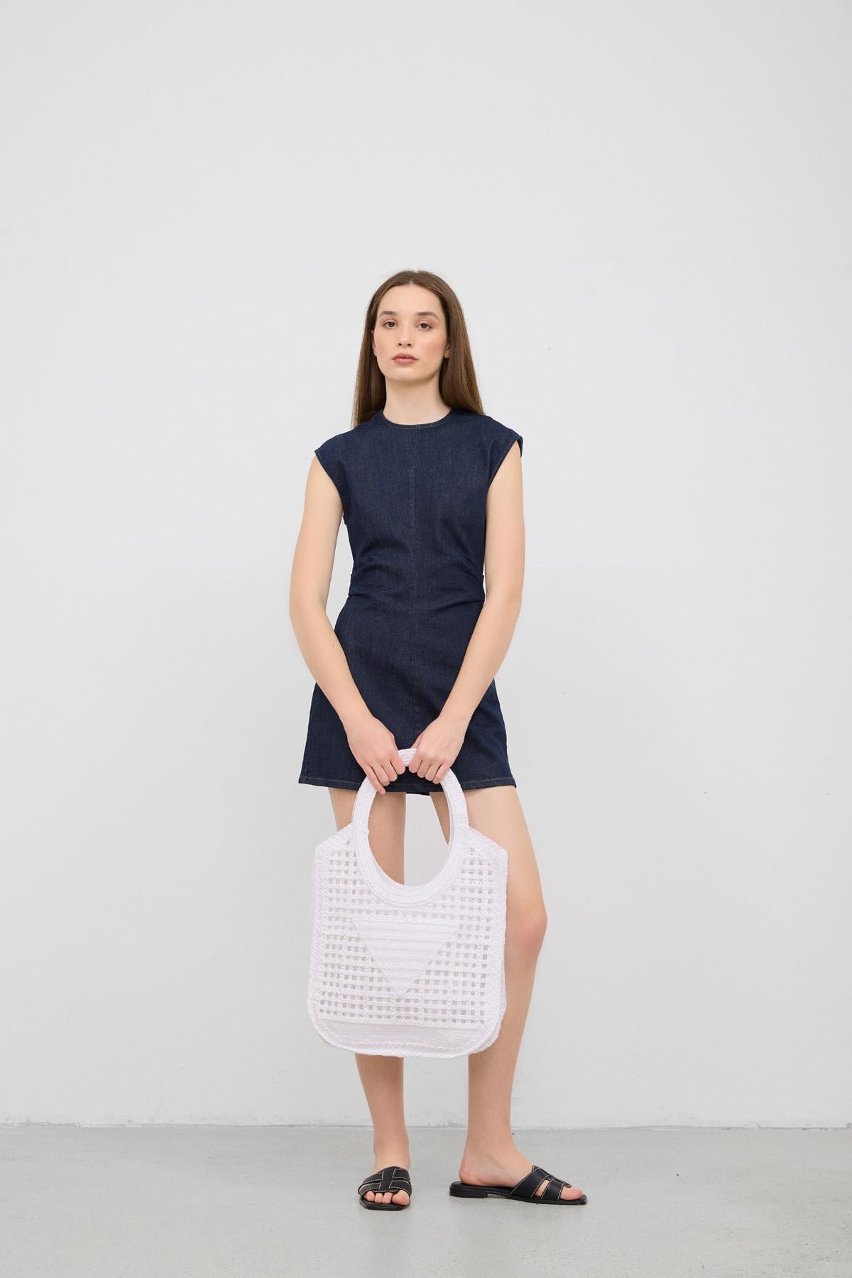 Vicolo Handmade Makrome Tote Çanta Beyaz