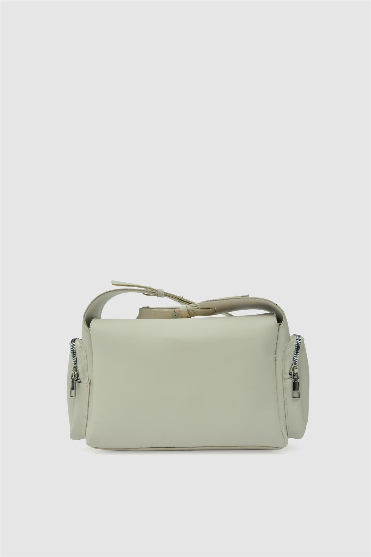 Barenia Retro Çapraz Çanta Krem