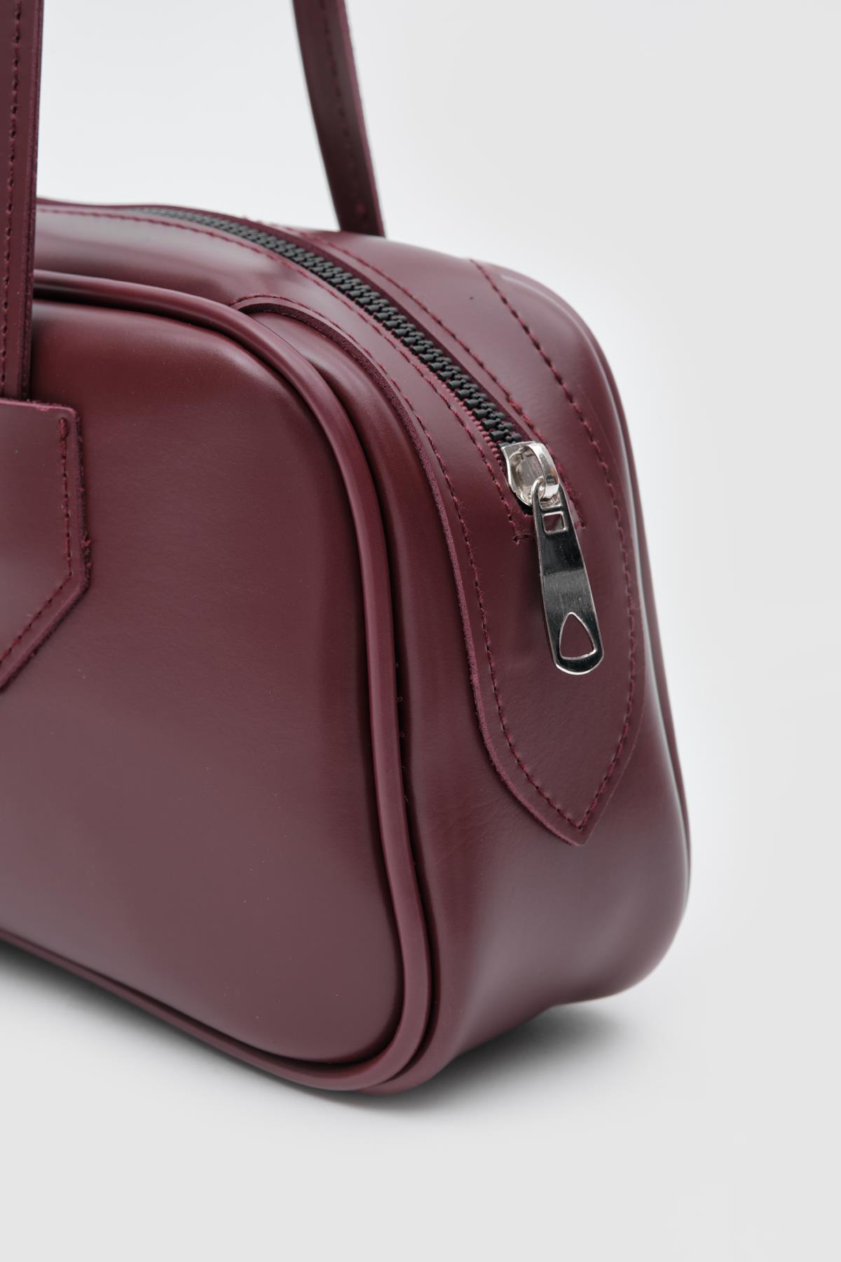 Boheme Vintage Baget Çanta Bordo
