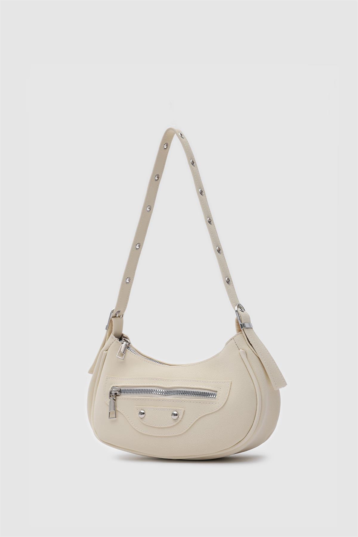 Sandy 90s Retro Baget Çanta Butter Yellow