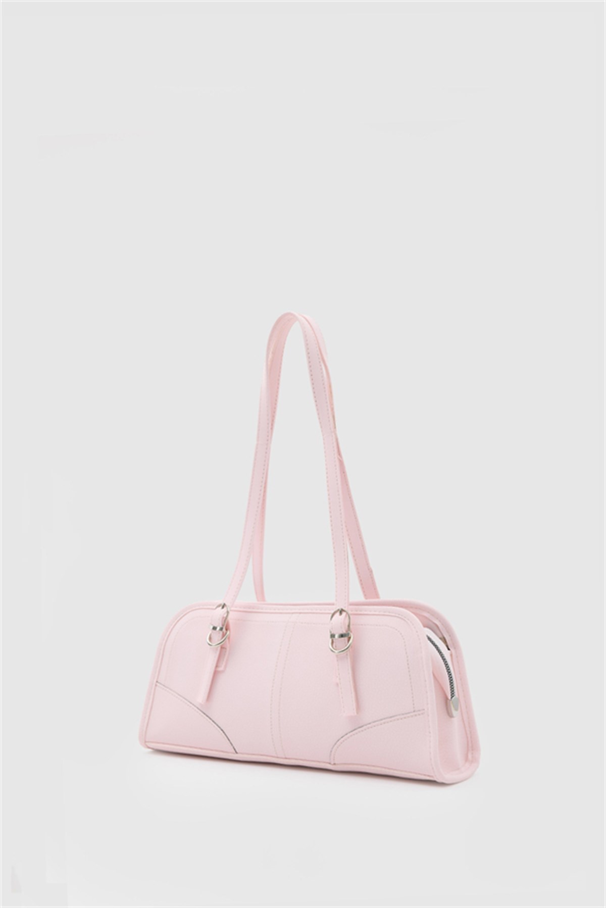 Vanity Nubuk Baget Çanta Pudra Pembe
