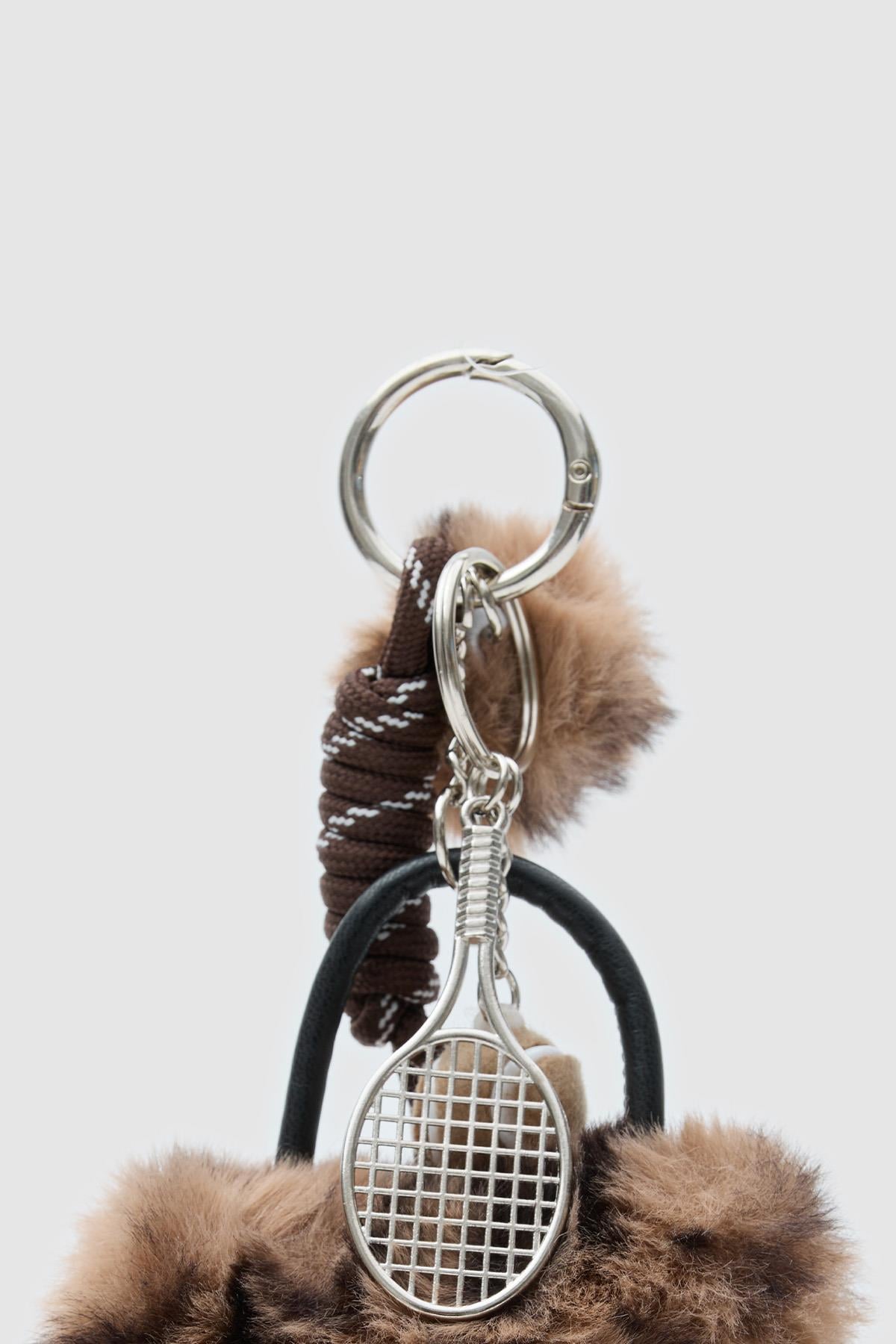Peluş Çanta Charmı  Leopar Desen