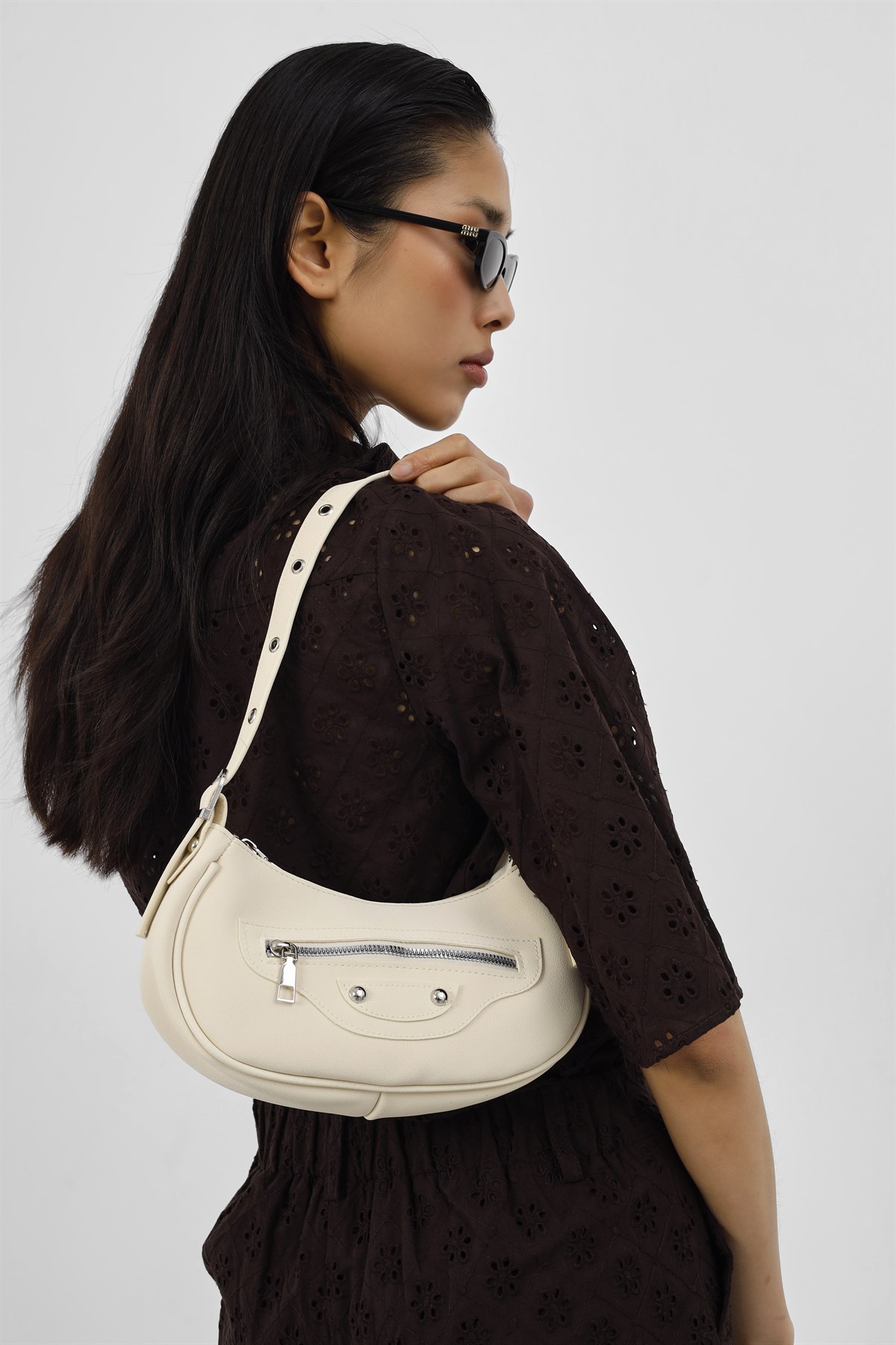 Sandy 90s Retro Baget Çanta Butter Yellow