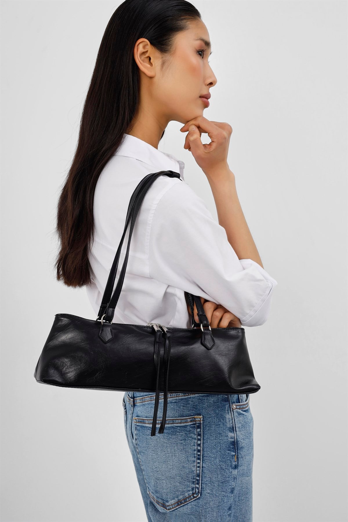 Core Basic Baget Çanta Siyah