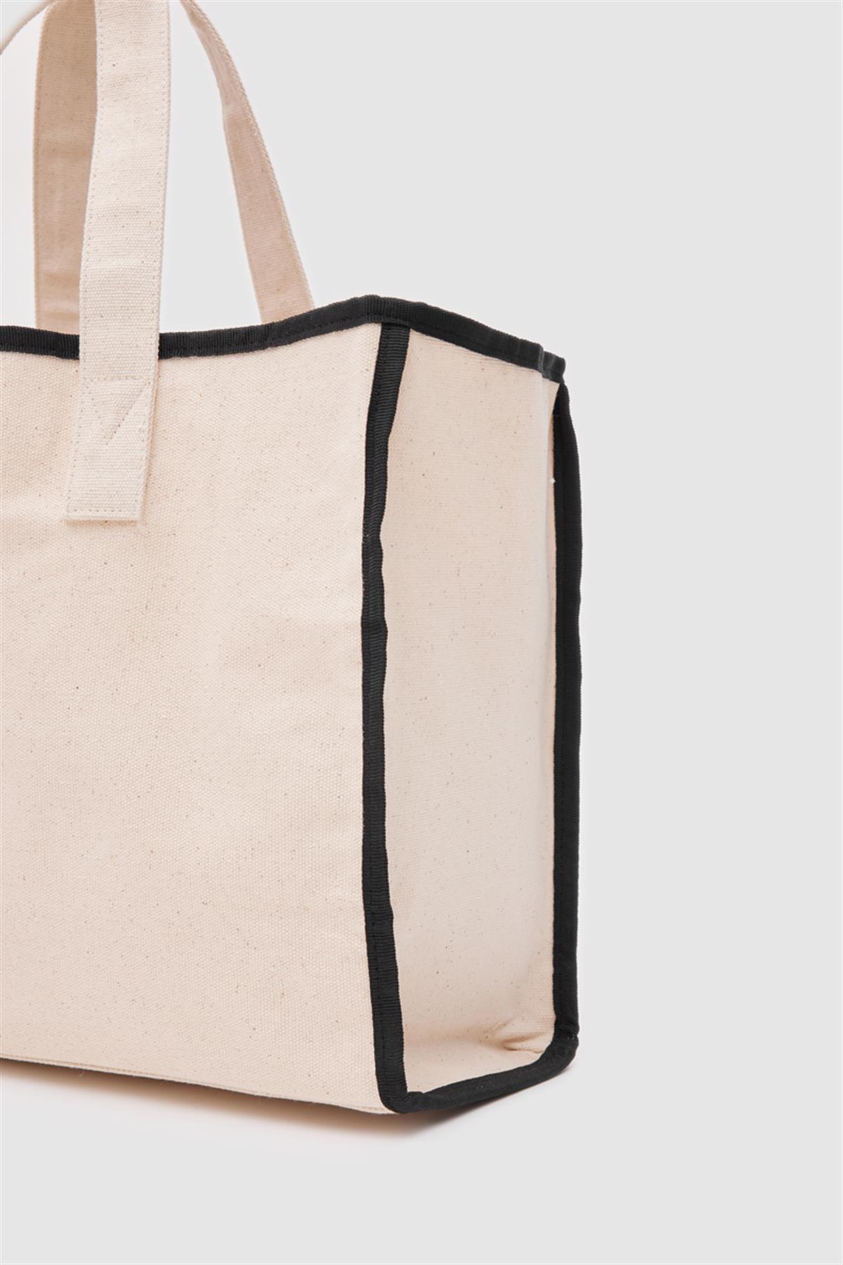 Arc X Large Kanvas Tote Bag Siyah