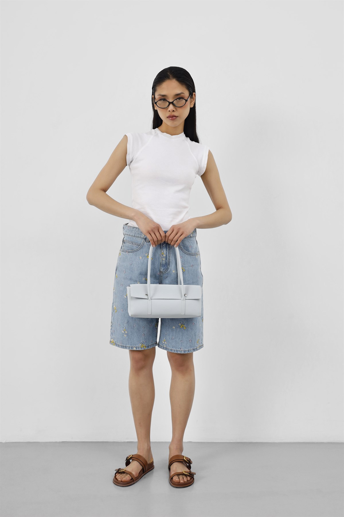 Mari Vintage Baget Çanta Bebe  Mavi