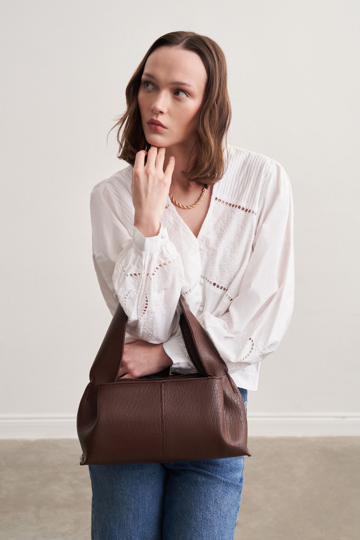 Duffle Basic Omuz Çantası Acı Kahve