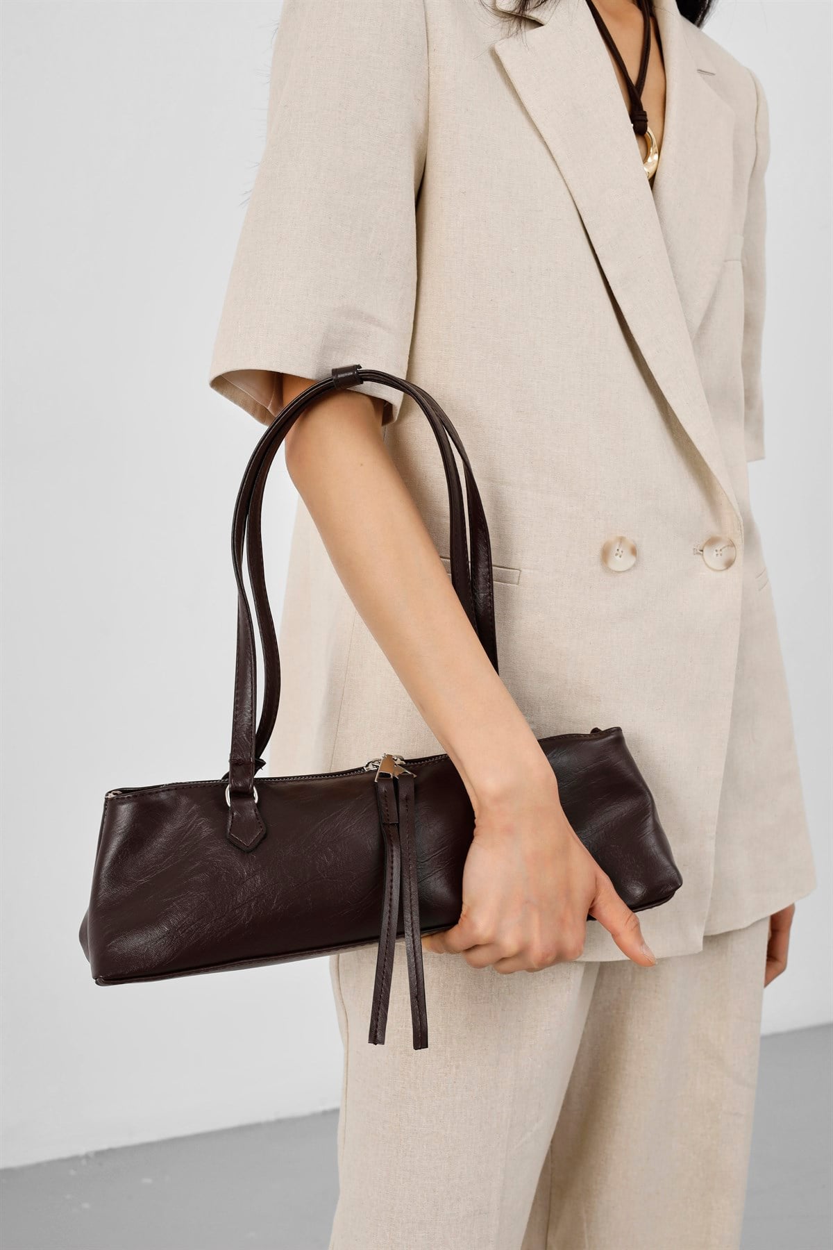 Core Basic Baget Çanta Kahve