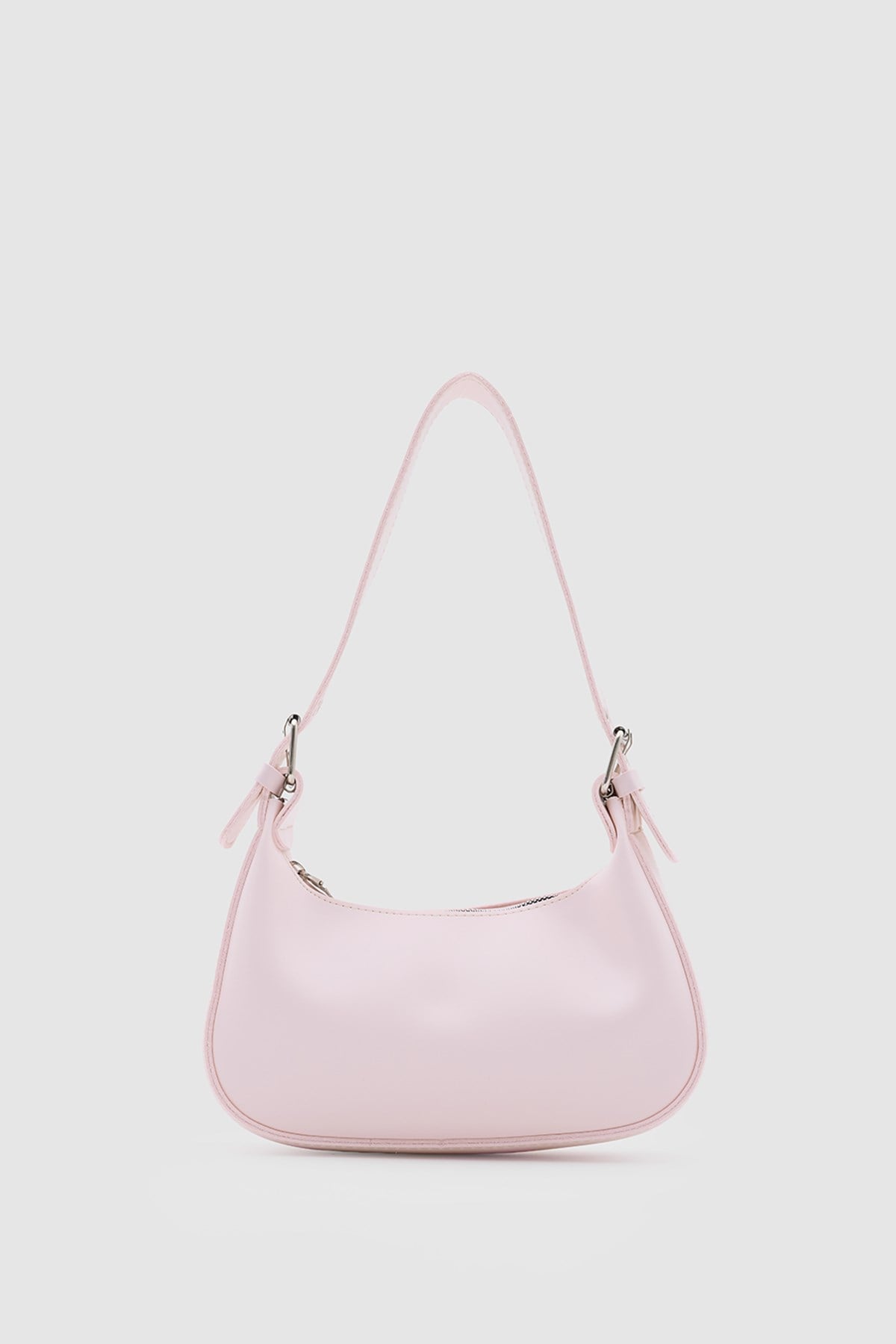 Muse Oval Baget Çanta Pudra Pembe