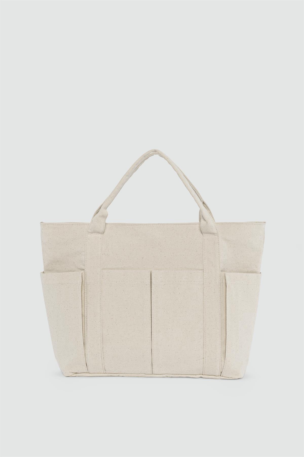 Ophidia Large Kanvas Shopper Bag Krem