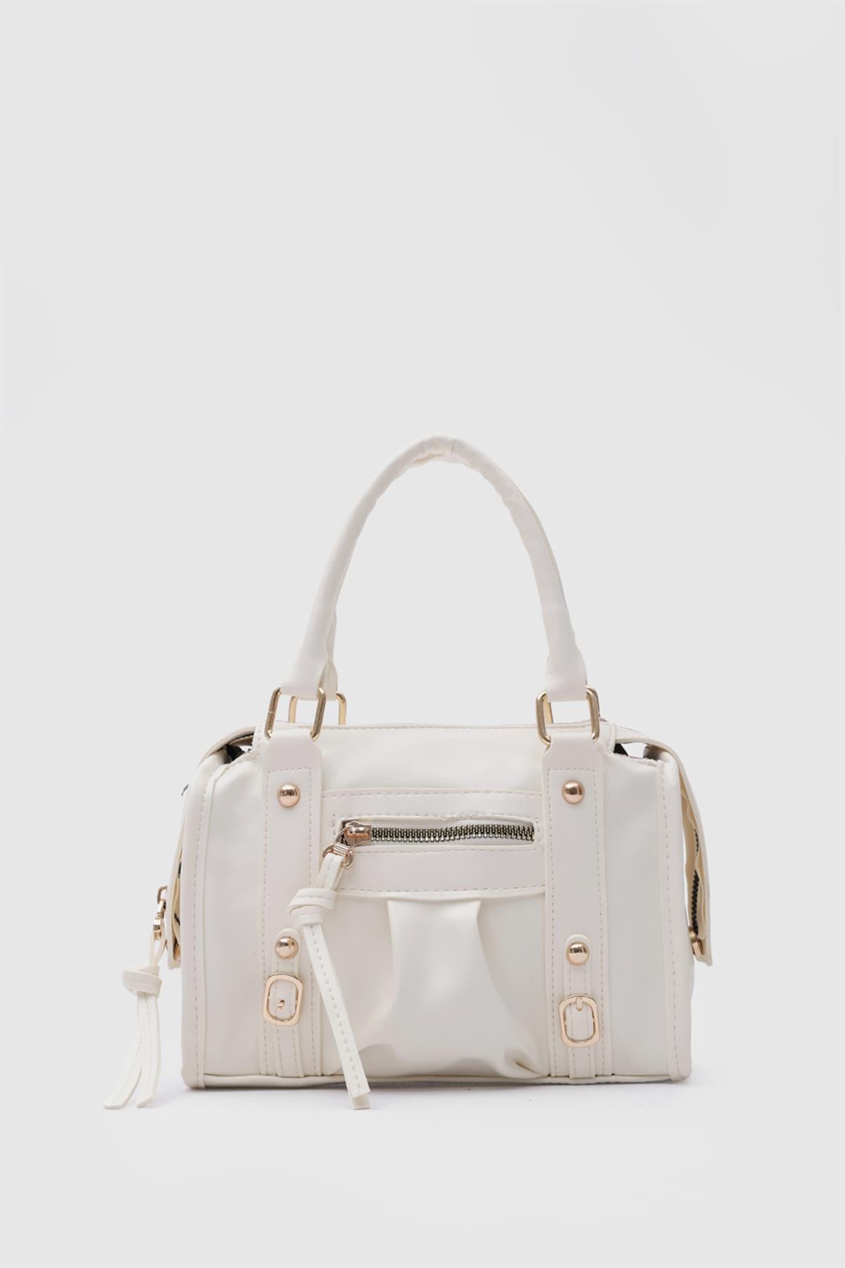 Lillia Bowling Çapraz Çanta Krem