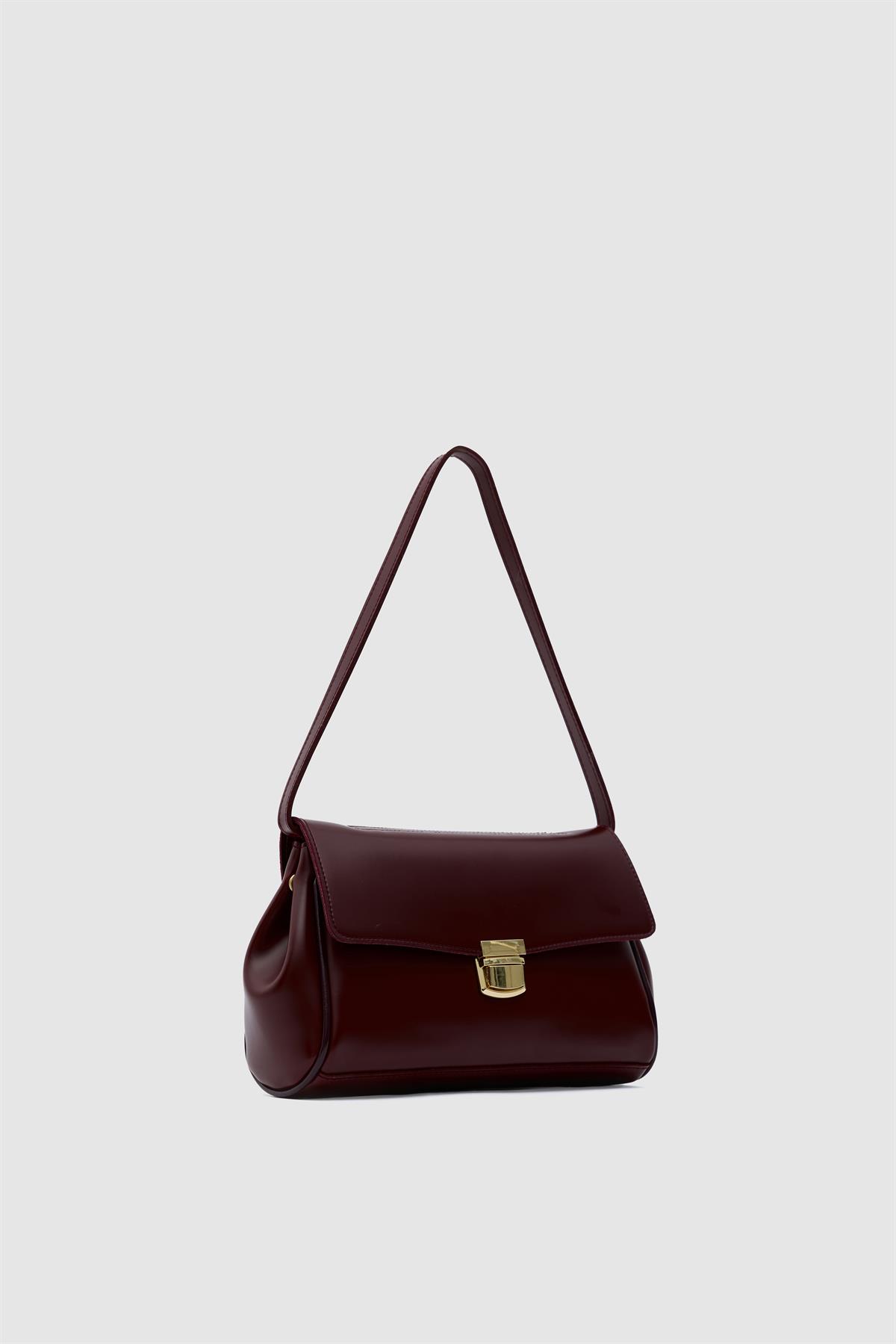 Lauren City Baget Çanta Bordo