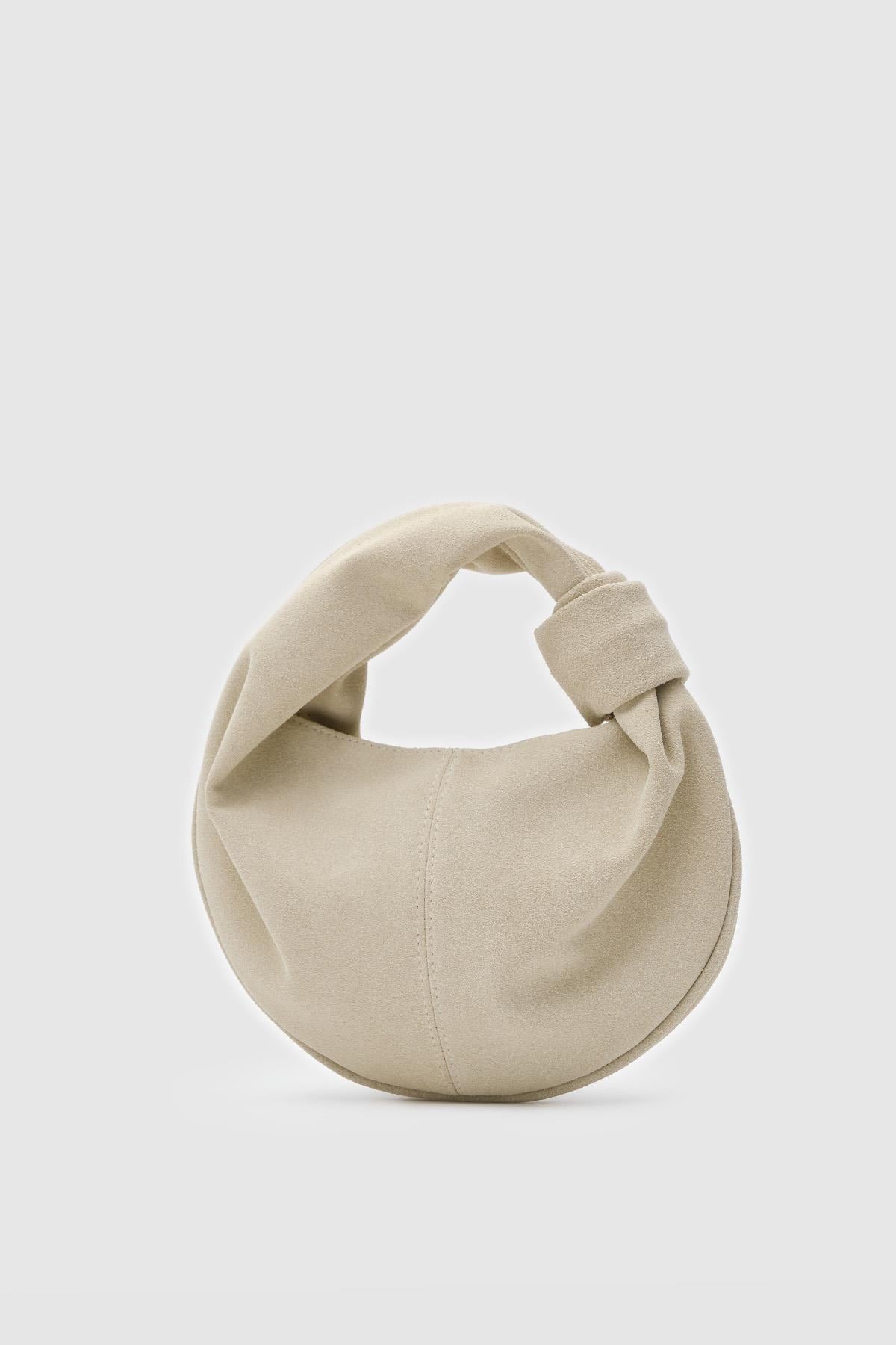 Capsule Süet Baget Çanta Bej