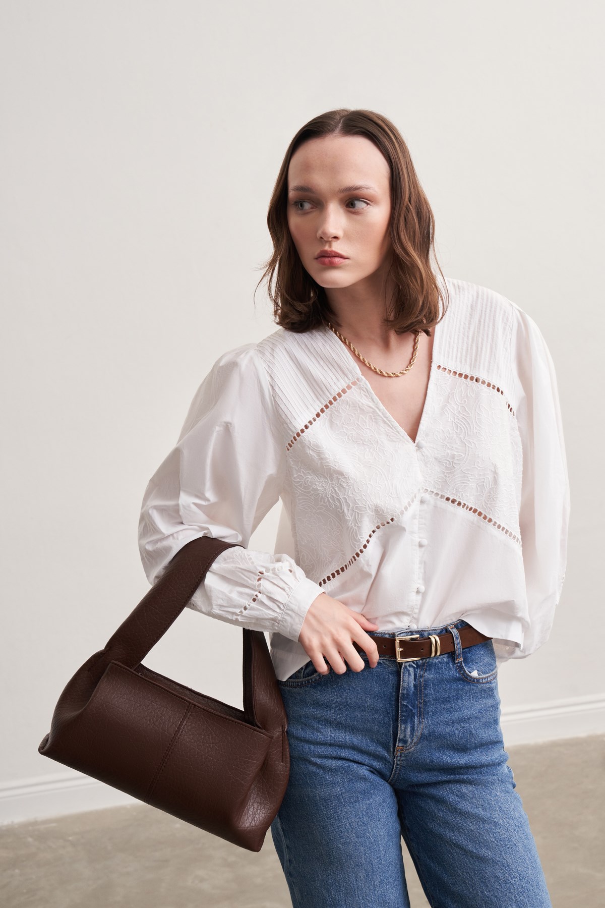 Duffle Basic Omuz Çantası Acı Kahve