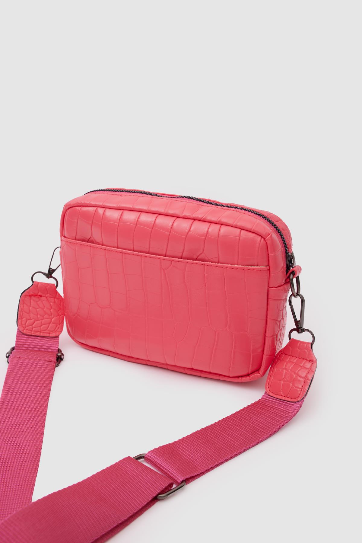 Arya Croco Capraz Çanta Pembe