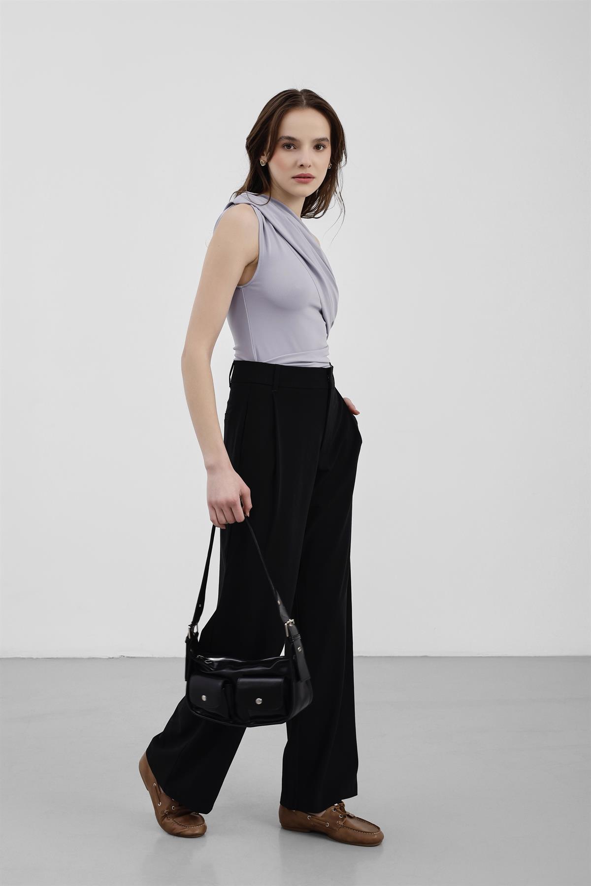 Diana Vintage Baget Çanta Siyah