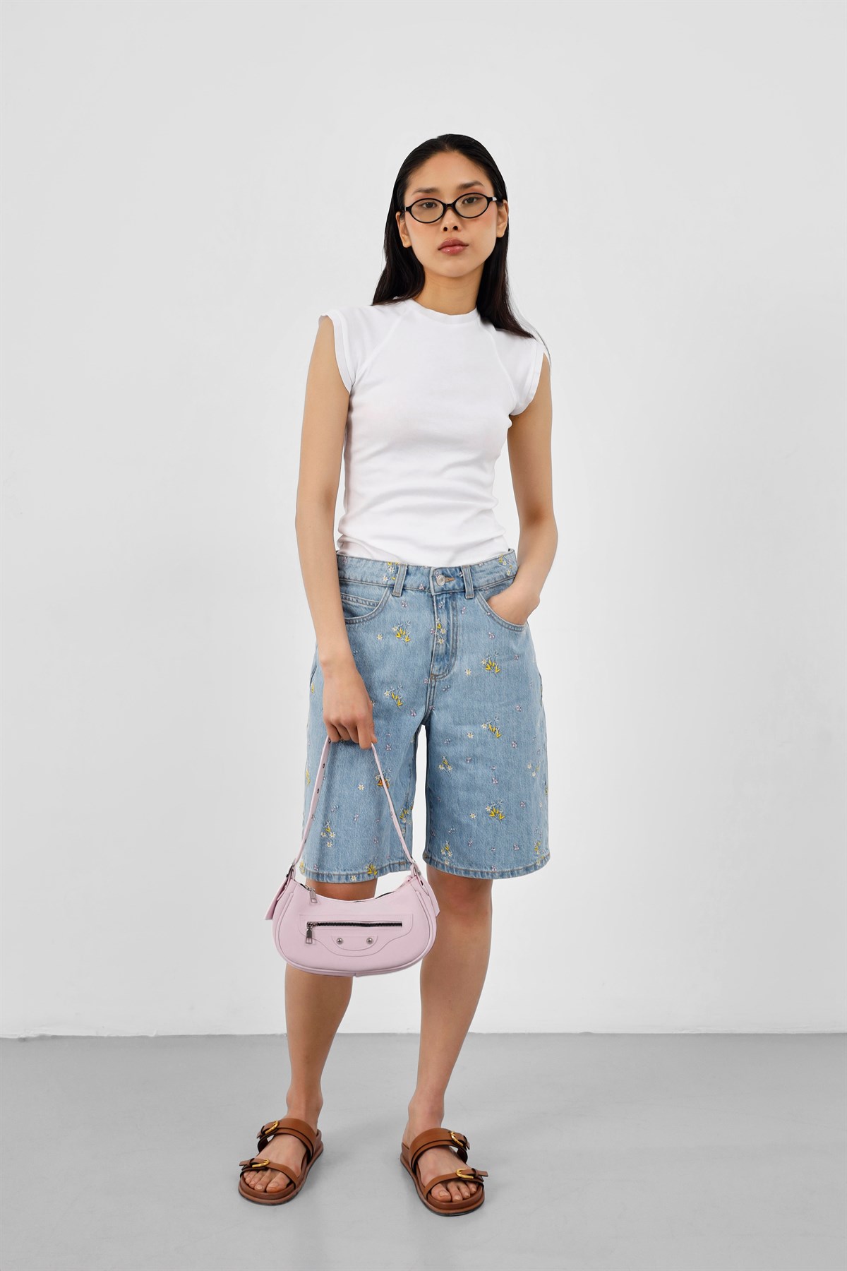 Sandy 90s Retro Baget Çanta Sakura Pembe