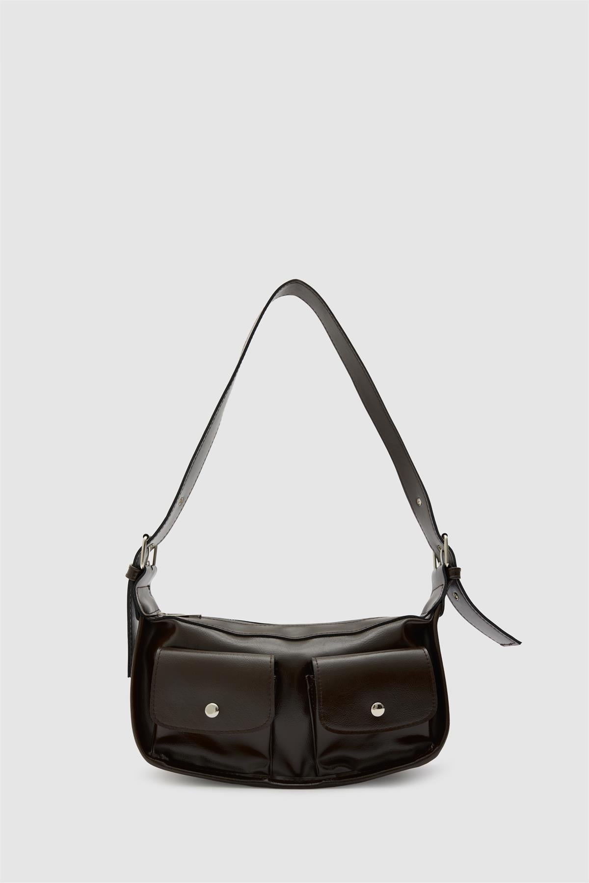 Diana Vintage Baget Çanta Kahve