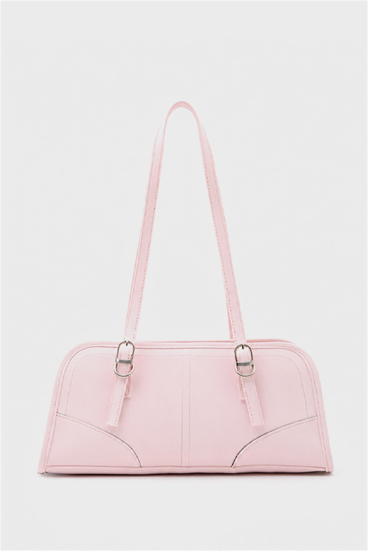 Vanity Nubuk Baget Çanta Pudra Pembe