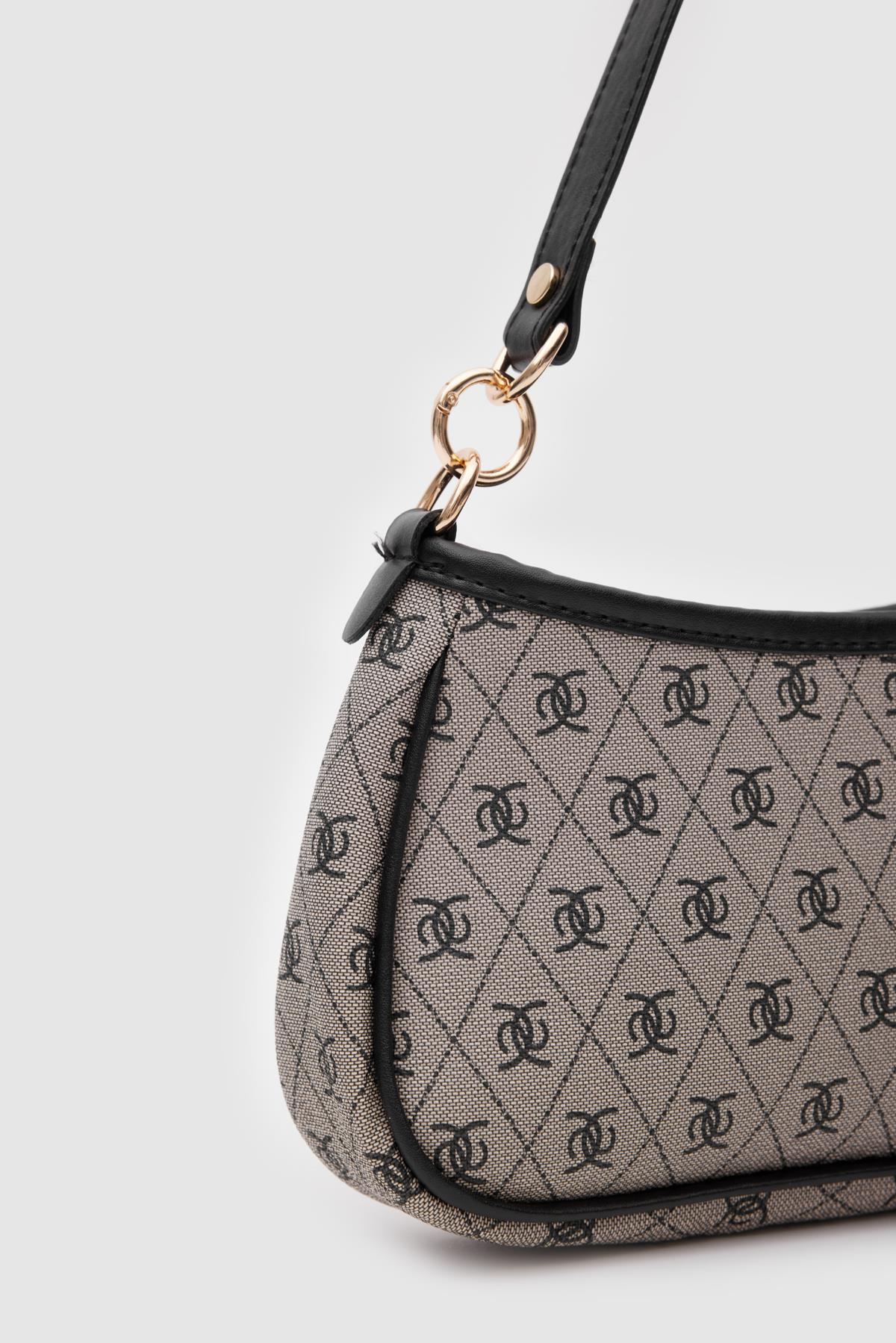 Farme Monogram Baget ve Çapraz Çanta Gri