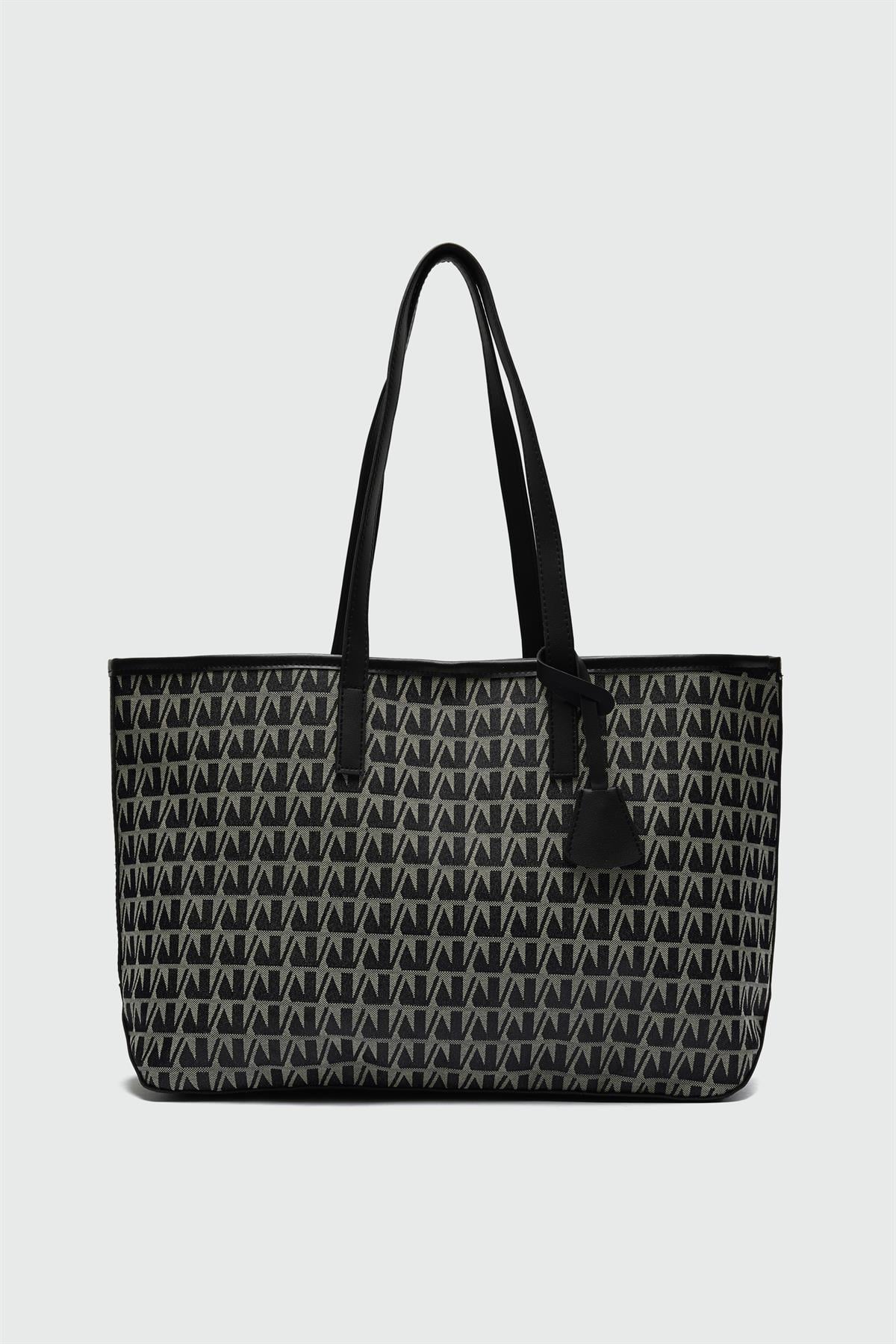 Michelle Monogram Omuz Çantası Siyah