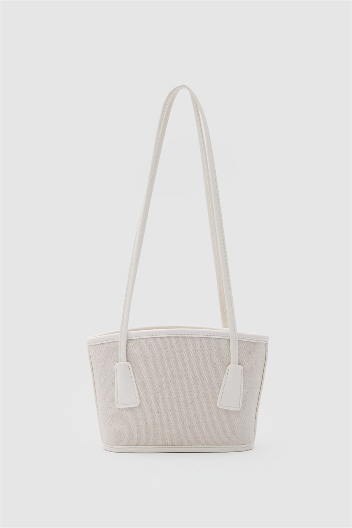 Padra Büzgülü Bucket Kanvas Çanta Vanilla