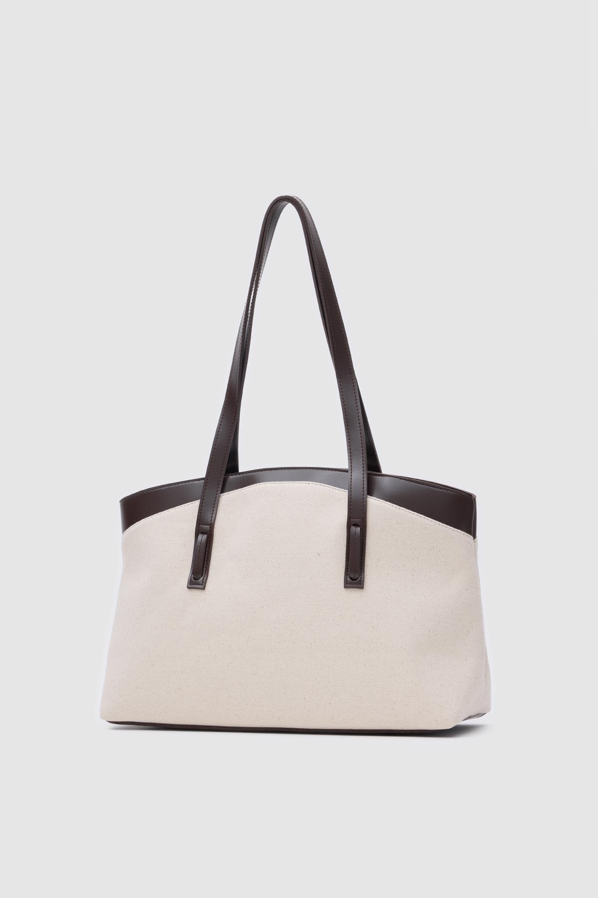 Citta Kanvas Tote Bag Kahverengi
