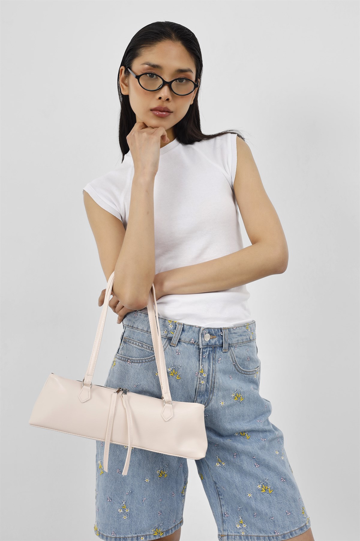 Core Basic Baget Çanta Pudra Pembe