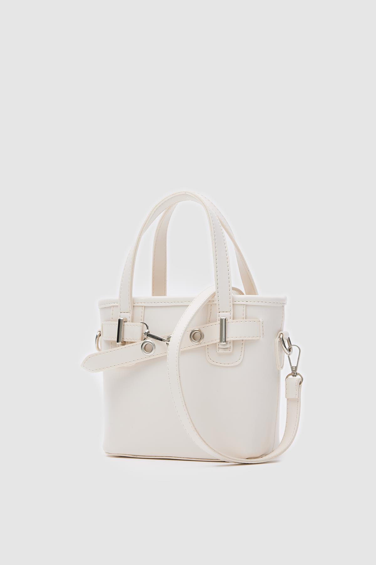 Papillon Vintage Çapraz Çanta Krem