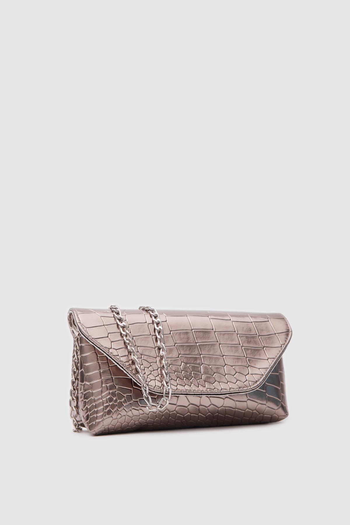 Gigi Clutch ve Çapraz Çanta Platin